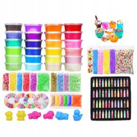 Zestaw slime XXL LAB do robienia kolorowych glutów nauka i zabawa 128w1