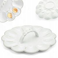 TALERZ do jajek NA JAJKA płaski porcelanowy PODSTAWKA półmisek WIELKANOC