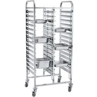 Wózek do transportu pojemników podwójny 30 x GN 1/1 - Hendi 810576