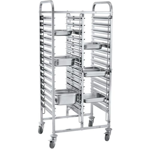 Wózek do transportu pojemników podwójny 30 x GN 1/1 - Hendi 810576 na Arena.pl