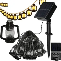 Latarenki solarne ogrodowe 20 led girlanda lampiony na balkon taras
