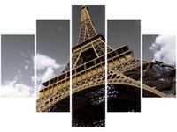 105CM 150CM OBRAZ 5 ELEM WIEŻA EIFFLA DRUK