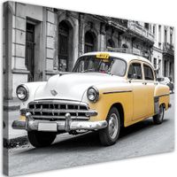 Obraz do salonu biura gabinetu, Żółta taksówka zaparkowana