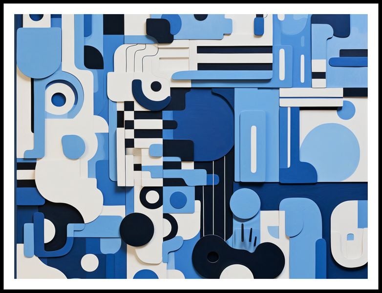 Plakat 100x75cm Niebieski Labirynt zdjęcie 3