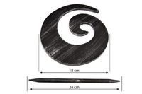 Upinacz dekoracyjny czarny