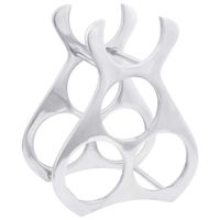 Regał na wino Srebrny 23 x 14 x 28 cm Aluminium