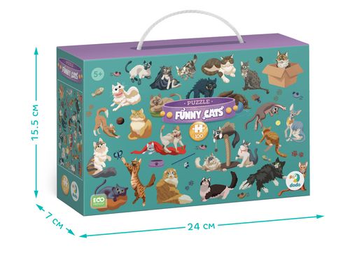 Puzzle ”Zawody”, Zabawne Koty, Ilość Elementów 100, Dodo,  300626 na Arena.pl