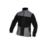 BLUZA POLAROWA ZE WSTAWKAMI, 280G/M2, ROZM.M, CZARNO-SZARA, DEDRA BH6PA1-M