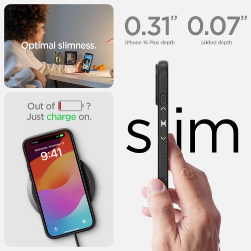 SPIGEN LIQUID AIR IPHONE 15 PLUS MATTE BLACK na Arena.pl