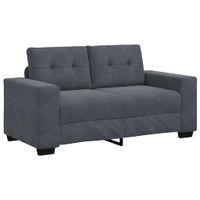 Sofa dwuosobowa Ciemnoszara 120 cm Aksamit