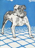 Plakat 13x18cm Bulldog, Moriz Jung Vintage do Salonu