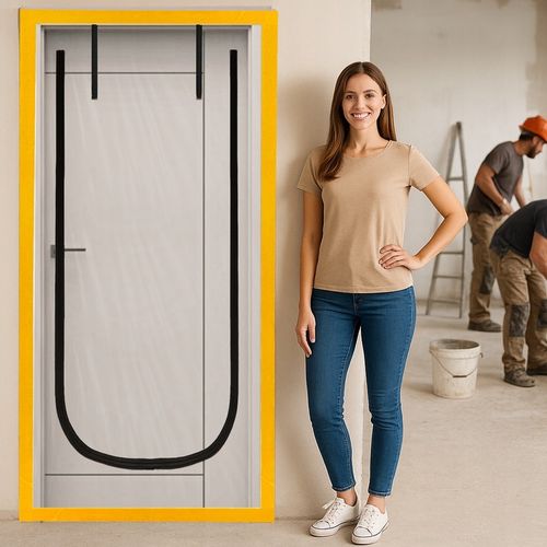 KURTYNA PRZECIWPYŁOWA Drzwi Remontowe Budowlane Z ZAMKIEM BŁYSKAWICZNYM na Arena.pl