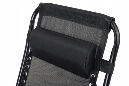 Leżak Ogrodowy WZMACNIANY ZERO GRAVITY metal czarny składany GRATIS PÓŁKA! na Arena.pl