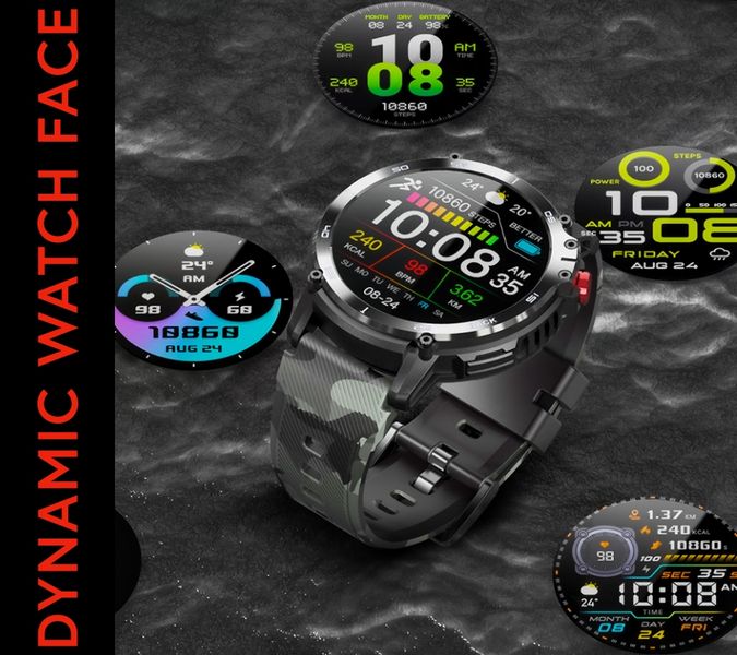 smartwatch męski rubicon rncf08 black/moro smarub232 zdjęcie 7