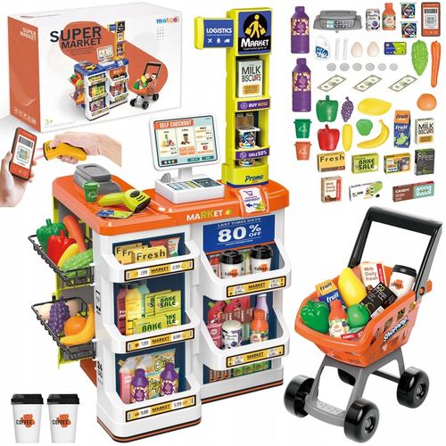 SUPERMARKET SKLEP DLA DZIECI STRAGAN KASA WAGA KOSZYK WÓZEK SMARTFON MATADI na Arena.pl
