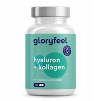 KWAS HIALURONOWY KOLAGEN BIOTYNA skóra włosy paznokcie 180 kaps. gloryfeel