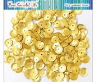 cekiny 12szt  złote pastel  8mm/10g wmt-113