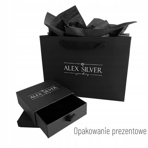 Wyjątkowy kobiecy naszyjnik złoty KWIATEK z cyrkoniami i onyksem 585 14k na Arena.pl