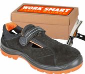 Buty Robocze 44 Sandały Skórzane Zamszowe Sandał Steelite Obra S1 Czarny