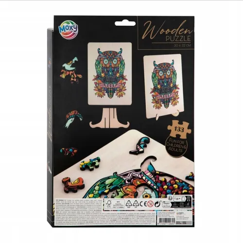 Puzzle Moxy sowa 133 elementów Wooden Puzzle sowa 400082 na Arena.pl