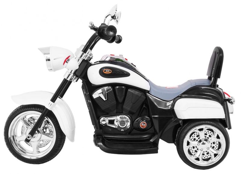 Motorek Chopper Nightbike Biały zdjęcie 4