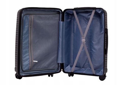 Wytrzymała Walizka Rozmiar Średni 65L Polipropylen 4 Koła Bagaż na Arena.pl