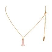 naszyjnik różowa wstążka - symbol walki z rakiem piersi (c25/jes/28au)