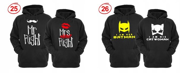 ZESTAW DWÓCH BLUZ Z KAPTUREM DLA ZAKOCHANYCH PAR zdjęcie 6