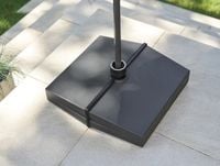 Elegancki stojak na parasol napełniany piaskiem 46 x 46 cm, antracytowy