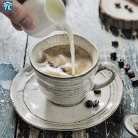 Piękna Filiżanka Porcelanowa W Stylu VINTAGE - Ozdoba Każdego Stołu (Szary)