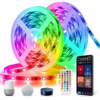 TASMOR TAŚMA LED 10 METRÓW WIFI PILOT APLIKACJA RGB 144W
