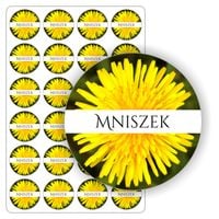 NAKLEJKI etykietki nalepki mlecz MNISZEK słoiki syrop sok przetwory 24szt.