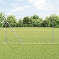 Ogrodzenie pastwiskowe Srebrny 25 x 1,5 m Stal galwanizowana
