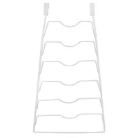 Wieszak na pokrywki na drzwi metalowy biały