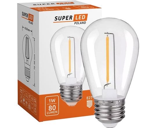 Girlanda ogrodowa Zewnętrzna Łańcuch Świetlny 10m + 10x żarówka LED E27 na Arena.pl