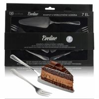 ZESTAW ŁOPATKA I WIDELCZYKI DESEROWE DO SERWOWANIA TORTU STAL NIERDZEWNA