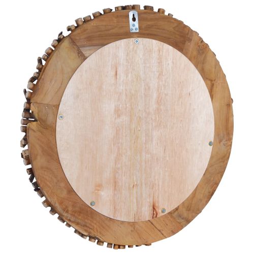Lustro ścienne, 60 cm, tekowe, okrągłe na Arena.pl