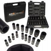 NASADKI UDAROWE 1/2' DŁUGIE ZESTAW 10-32MM CR-MO 17 ELEMENTÓW BLACK