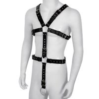 Męskie Body Z Pierścieniem Na Penisa, Uprząż Bdsm