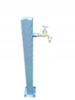 Kran słupek ogrodowy YaPko Antacyt Chrom Stal fakturowana Młotkowana