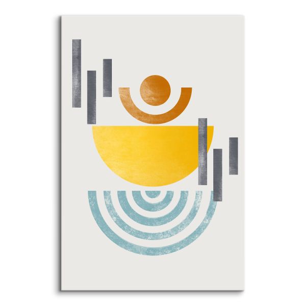 Obraz Na Płótnie Figury Geometryczne Abstrakcja Styl Boho 50cm x 70cm zdjęcie 2