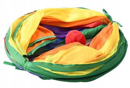 ZABAWKA TUNEL DLA KOTA SZELESZCZĄCY DŁUGI TUNEL DLA KOTA Z ZABAWKAMI XXL na Arena.pl