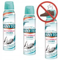 3x150 Sanytol dezodorant odświeżacz do obuwia butów spray dezynfekcji fresh
