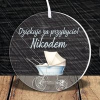 MEDAL z PLEXI nadrukiem UV NA ROCZEK Podziękowanie dla gości CHRZEST