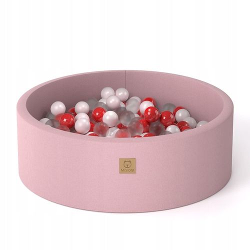 Suchy Basen z Kulkami 90x30 Kojec dla Dzieci Różowy Smart 200 piłek MISIOO na Arena.pl