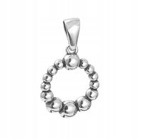 Srebrny wisiorek okrągły oksydowany gładki pr925