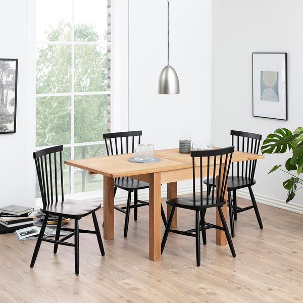 Krzesło Riano czarne drewniane zdjęcie 2