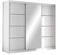 Szafa VISTA 250x61x215 cm biały / lustro