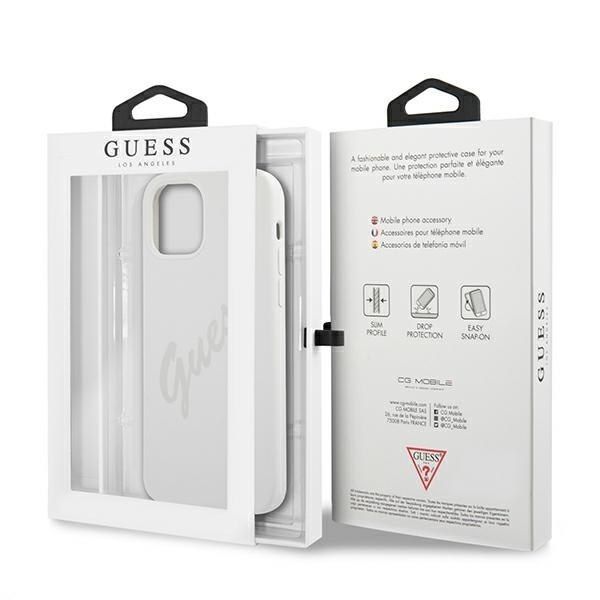 Guess GUHCP12SLSVSCR iPhone 12 mini 5,4" kremowy/cream hardcase Script zdjęcie 8