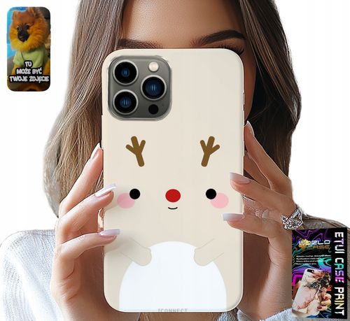 ETUI DO IPHONE 13 PRO - RENIFEREK, RENIFER, ŚWIĄTECZNE WZORY na Arena.pl